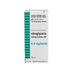 NITROGLYCERIN, TAB 0.4MG (100/BT)- Greenstone Limited
