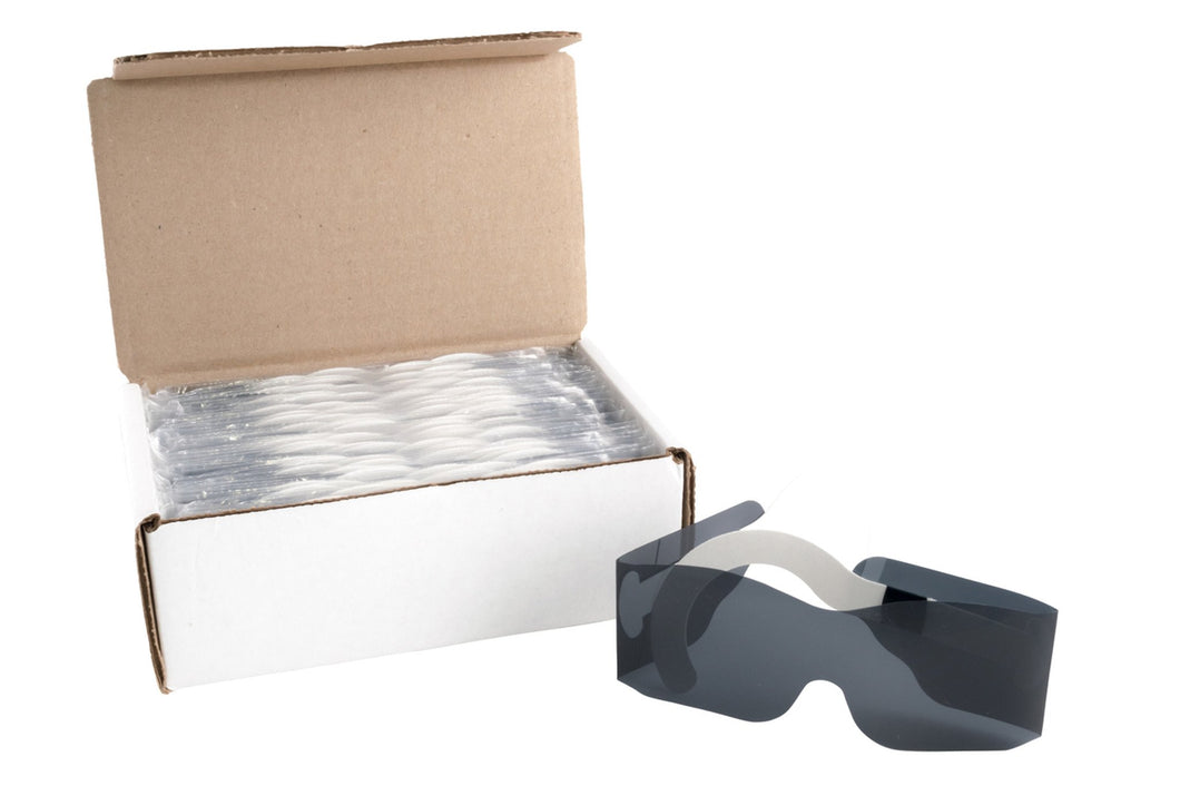 Post Mydriatic Glasses, Grey, paper temples in white envelopes, Adult, 50/box