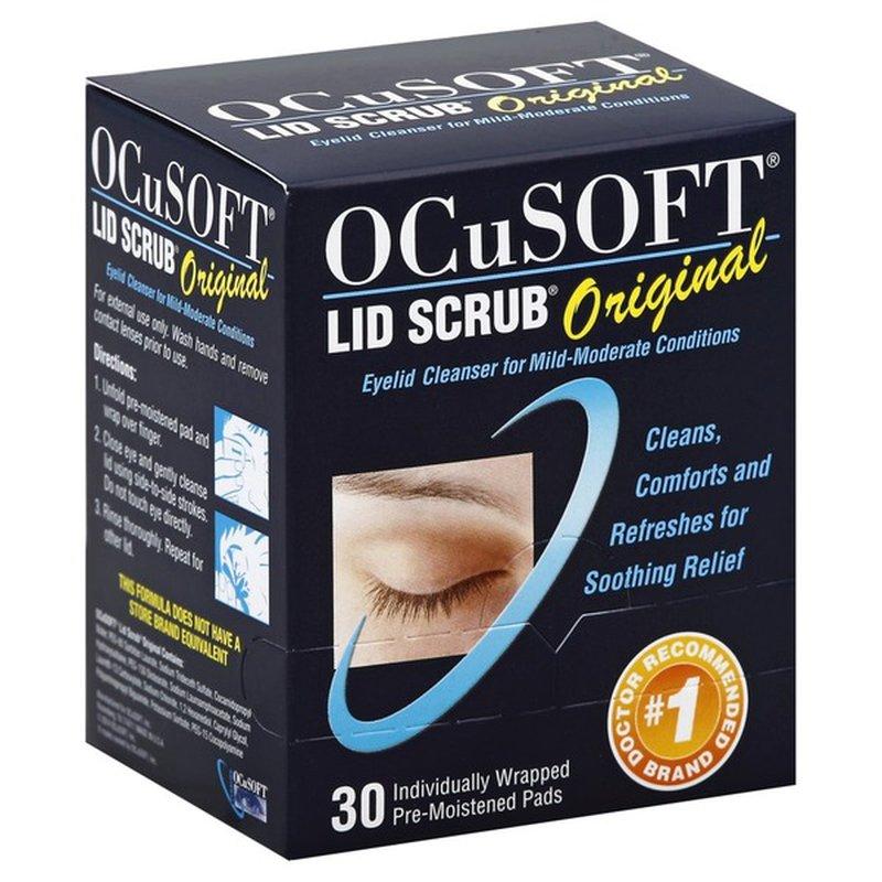 Original Scrub Eyelid Scrub Pads, 30/Pck - Ocusoft