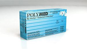 Polymed Latex Exam Glove - Large - NonSterile - Bx/100