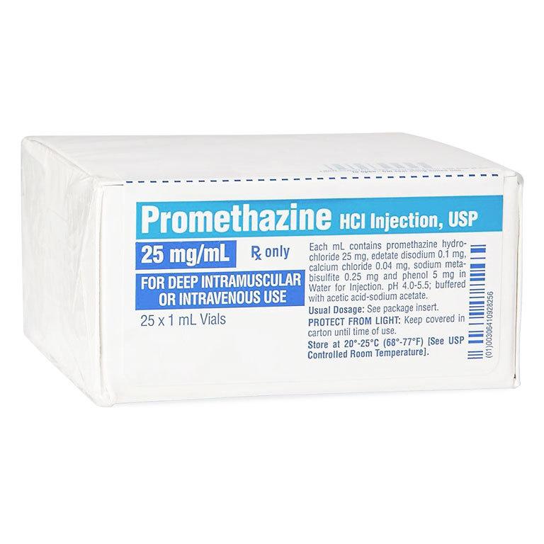 Promethazine HCI Injection, 25mg/mL 1mL vials, 25/box - Hikma
