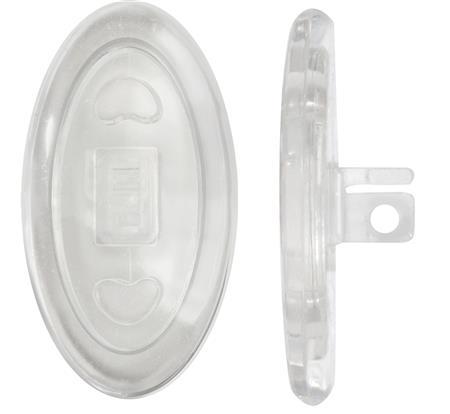 Nose Pad 17mm, Oval, Silicone, Duo Pad, 25pr - Optisource