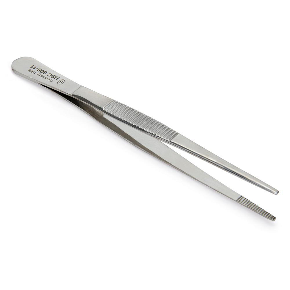 Stainless Steel Forceps, Blunt points straight, 4 1/2