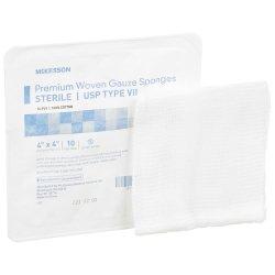 Sterile Gauze Sponge, USP type VII, Cotton 12-ply, 4x4 