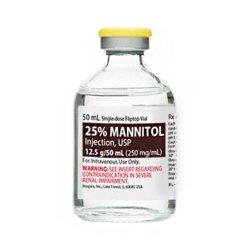 Mannitol, SDV 25%, 12.5g/ 50mL- Pfizer