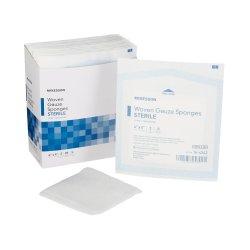 Sterile Surgical Gauze Sponge, cotton, 12-Ply, 4x4 squares, 2pk, 25 pk per bx - McKesson