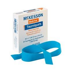 Tourniquet Strap 18”X1” Rolled and Banded, latex-free, 25/bx - McKesson