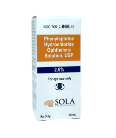Phenylephrine 2.5% Ophthalmic Sol, 15mL- Sola Pharma