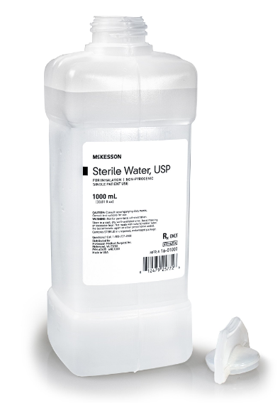 Sterile Water Liquid 1,000 mL- Inhalation- McKesson