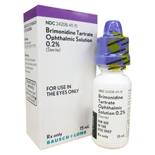 Load image into Gallery viewer, Brimonidine Tartrate Ophthalmic Solution 0.2%, 5mL - Bausch
