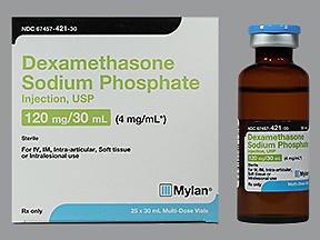 Dexamethasone Sodium Phosphate Inj MDV 4mg/mL 30mL, 25/ box - Mylan