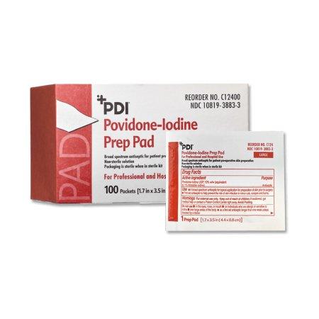 Povidone-Iodine Individual Packet PVP Prep Pad 10% Strength Large NonSterile - PDI