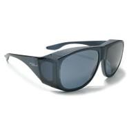 Solar Shield Sunglasses,LiteFits Over Fitover, Smoke Tint Polycarbonate Lens,  Black Frame, Over Ear, One Size Fits Most - Dioptics