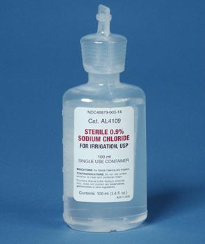 Sodium Chloride 0.9% Irrigation Solution AirLife, 110mL, DEHP, Strl Plstc Btl, 25/Ca- Vyaire Medical Inc.