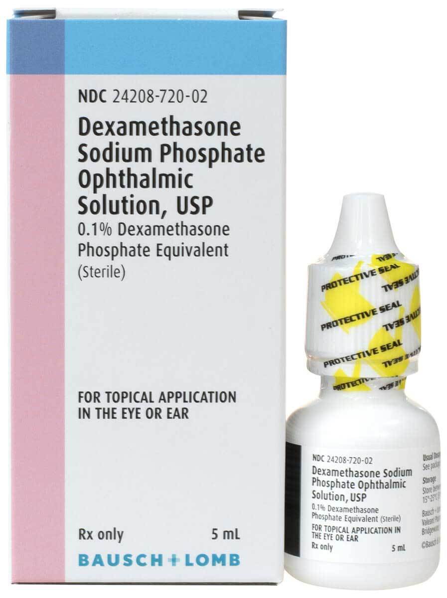 Dexamethasone Sodium Phosphate Ophthalmic Solution 0.1%, 5mL - Bausch