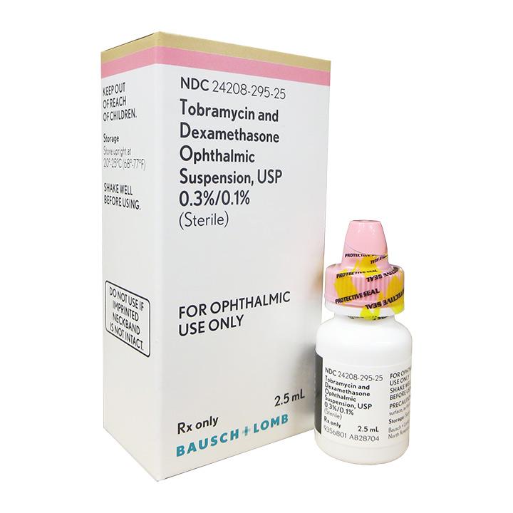 Tobramycin 0.3% and Dexamethasone 0.1%Ophthalmic Solution, 2.5mL - Bausch