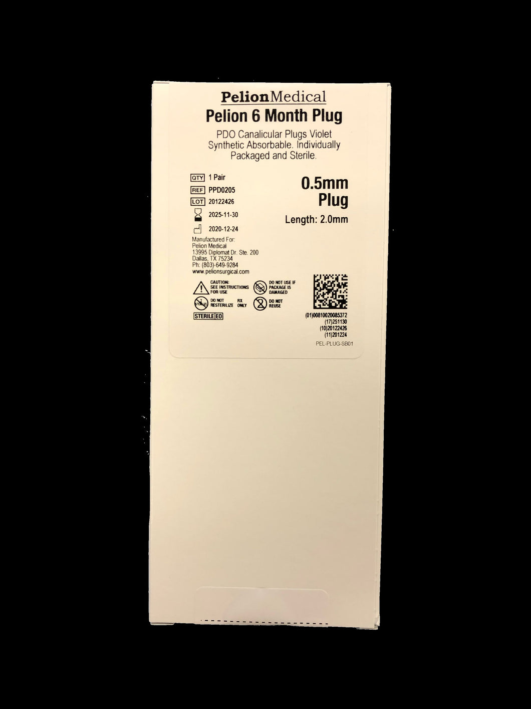 Plug, 6 month, 0.5mm - Pelion