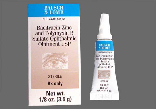 Bacitracin Zinc and Polymyxin B Sulfate Ophthalmic Ointment 3.5g, Bausch