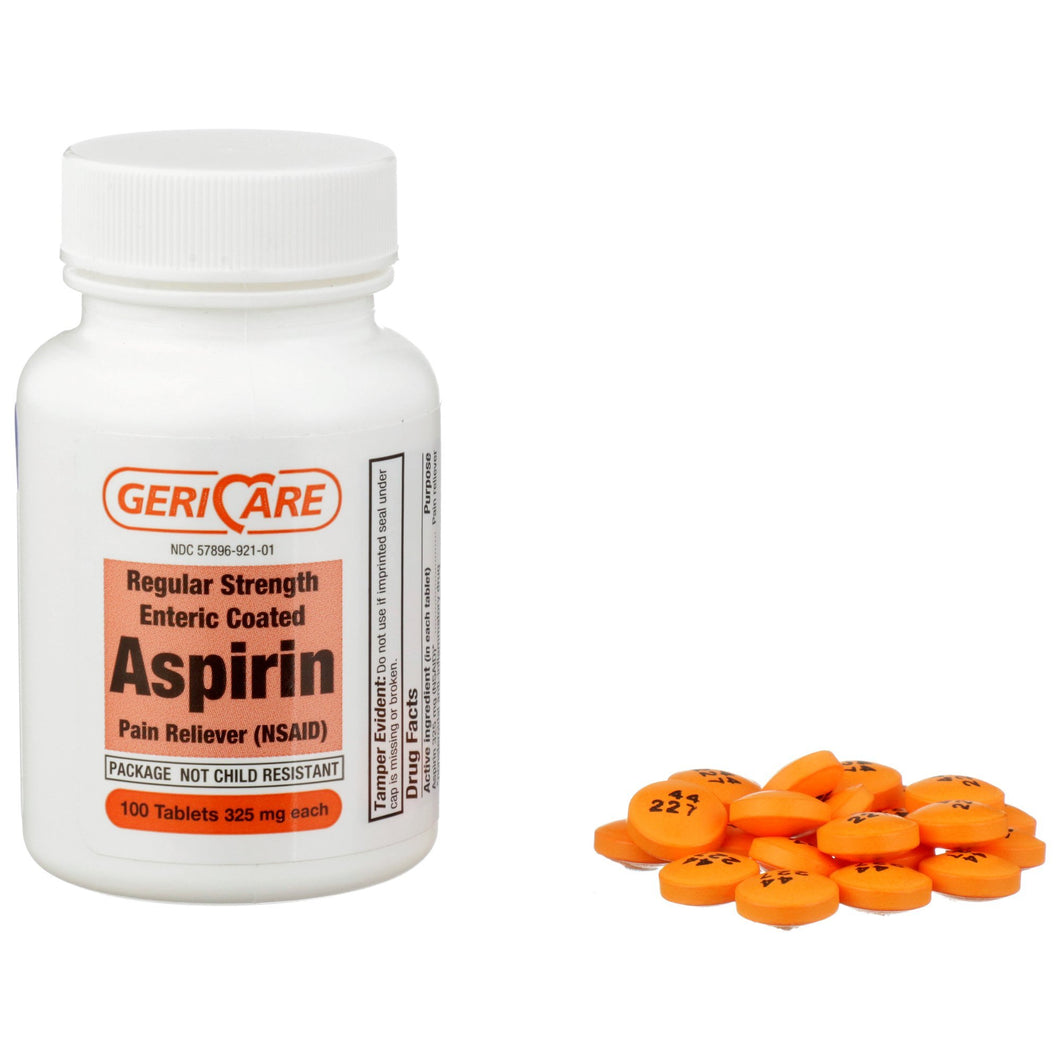 Pain Relief Geri-Care 325 mg Strength Aspirin Tablet 100 per Bottle - McKesson