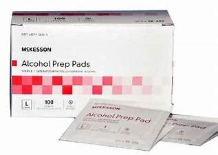 Sterile Alcohol Prep Pads 100ct, Large - McKesson Medical Surgical