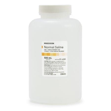 Irrigation Solution, Sodium Chloride 0.9% (not for injection) bottle, Screw top, Sterile 500mL - McKesson