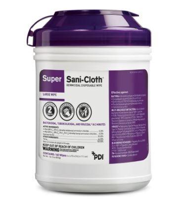 Super Sani-Cloth® Surface Disinfectant/Cleaner Wipes 160ct - PDI