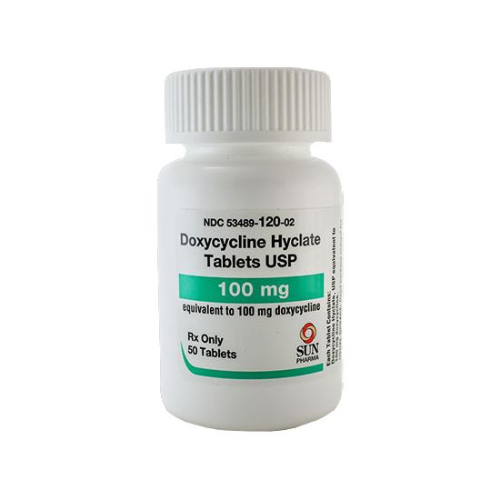 Doxycylcine Mono Cap 100mg 50/bot - Sun Pharmaceuticals