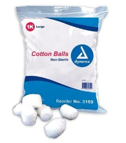 Non-Sterile Cotton Balls, Large 1000/bx - dynarex