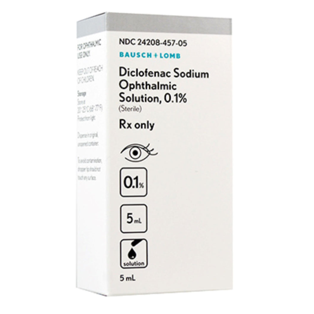 Diclofenac Sodium Ophthalmic Solution 0.1%, 5mL - Bausch