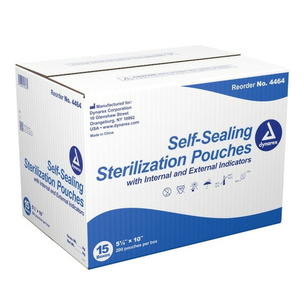 Sterilization Pouches, Self-Sealing w/ Indicators 5.25