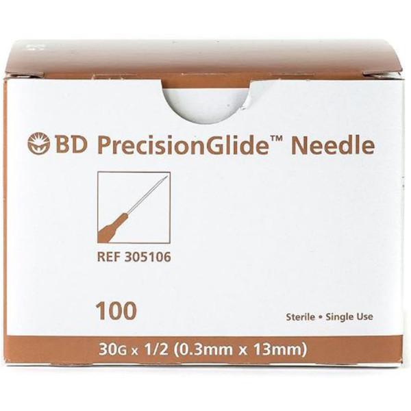 Hypodermic Needle PrecisionGlide NonSafety 30G 1/2