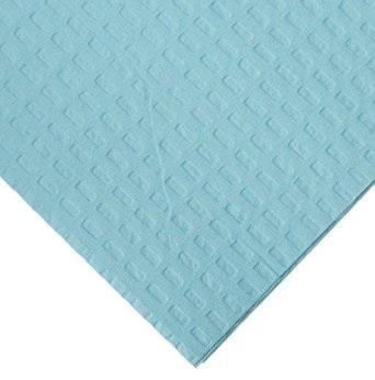 Bib Towel TIDI Ultimate Waffle 13 in x 18 in Blue 3 Ply Tissue / Poly 500/Cs - Tidi