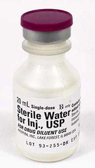 Diluent Sterile Water for Injection, PF SDV 20 mL, 25/pack - Hospira-MANUFACTURE BACKORDER