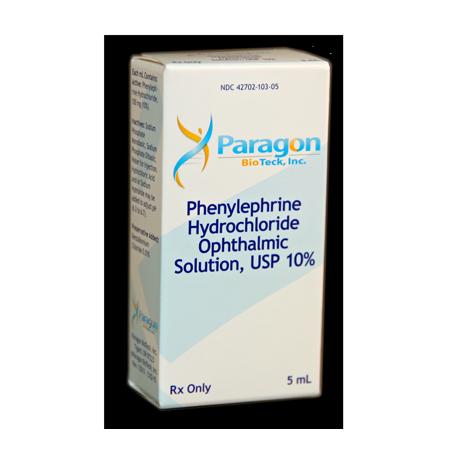 Phenylephrine HCL Ophthalmic Solution, USP 10%, 5 mL - Paragon Bioteck, Inc.