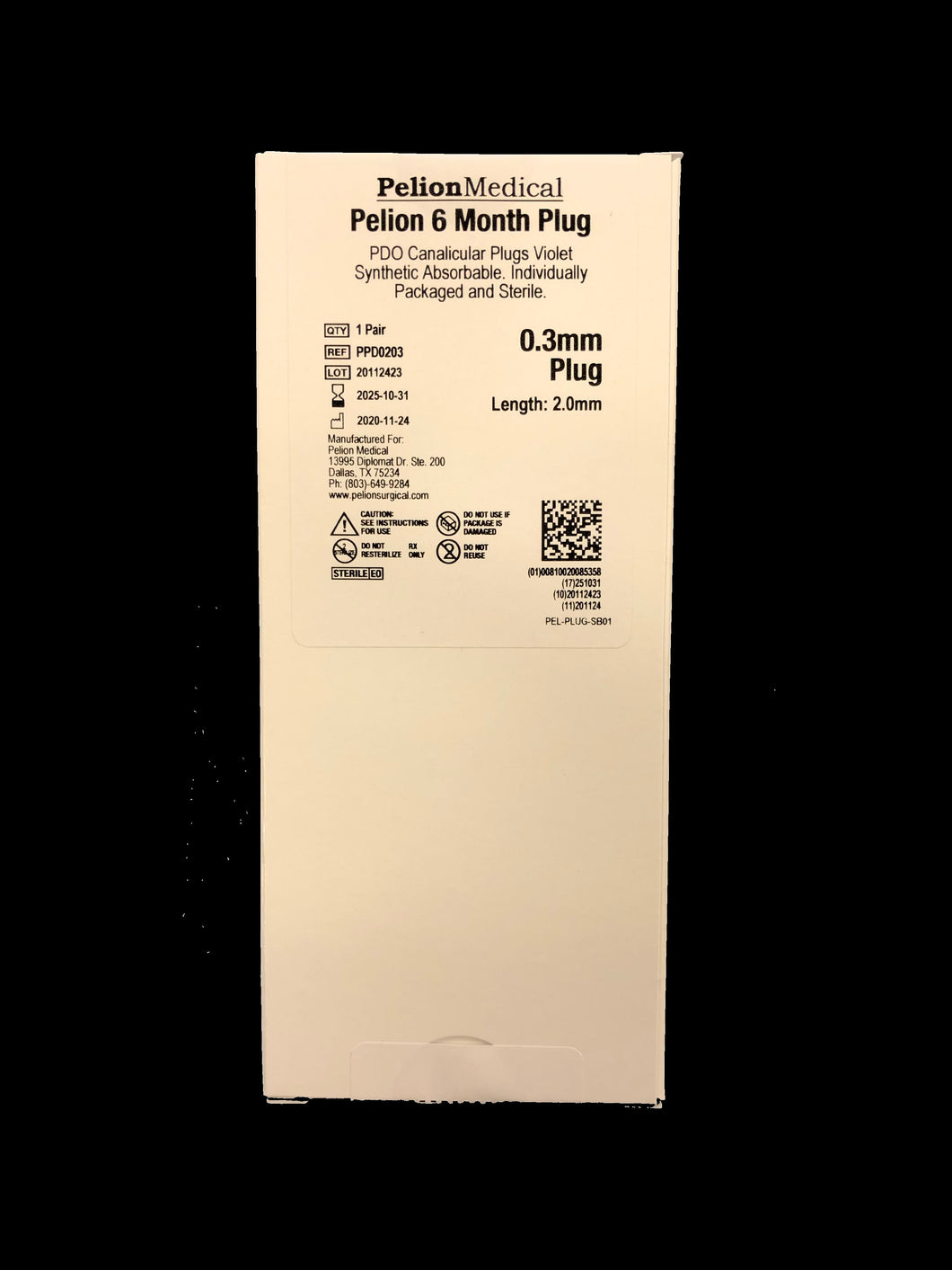 Plug, 6 month, 0.3mm - Pelion
