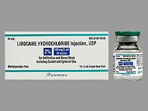 Lidocaine HCI 2% Injection, SDV, PF, 5mL Vial, 10/pk - Auromedics Pharma, LLC