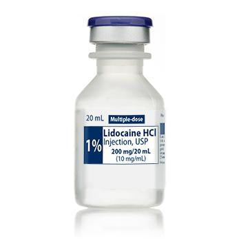 Lidocaine HCL, MDV 1% 20mL, 25/box - Hospira