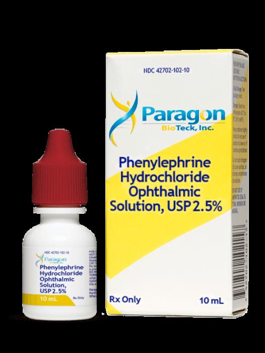 Phenylephrine HCL Ophthalmic Solution, USP 2.5%, 10mL - Paragon BioTeck