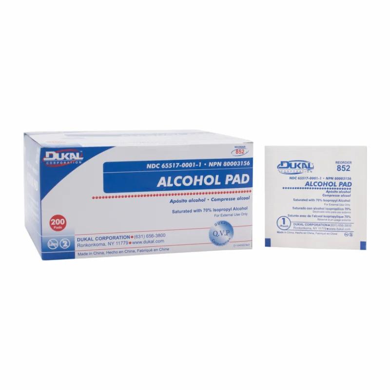SHORT DATED: Alcohol Prep Pad, 200 ct., Med- Dukal