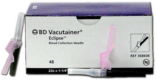BD Vacutainer® Eclipse Blood Collection Needle 22 Gauge 1-1/4 Inch Needle Length Safety Needle w/o Tubing Sterile