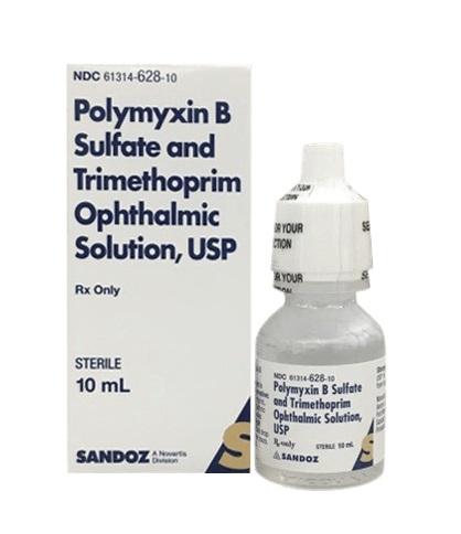 Polymyxin B Sulfate and Trimethoprim Ophthalmic Solution, 10mL - Sandoz